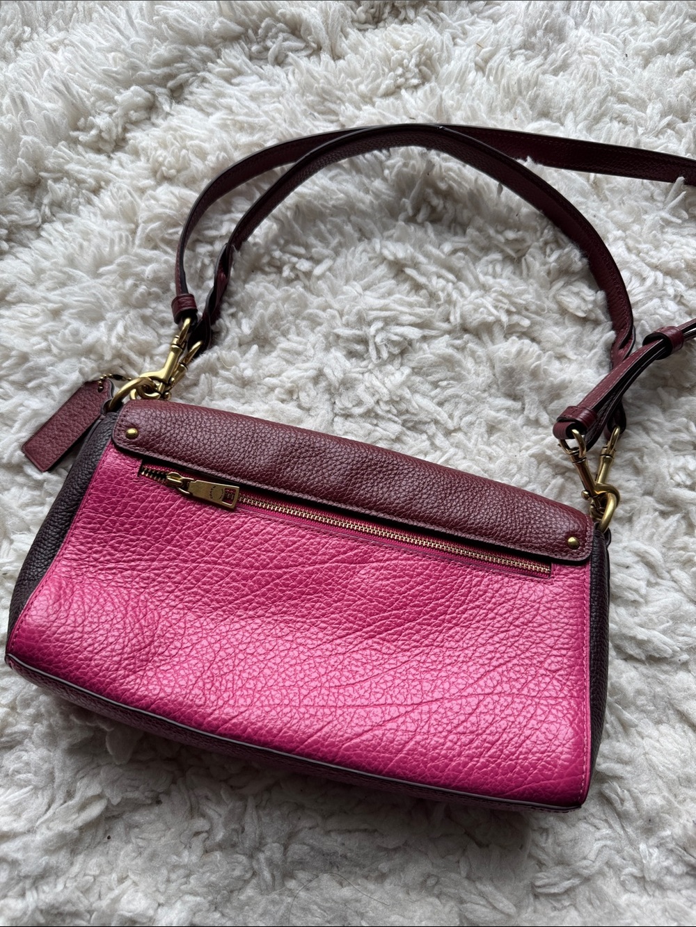 Coach Tri Color Jade Shoulder Bag - Picture 3 of 6